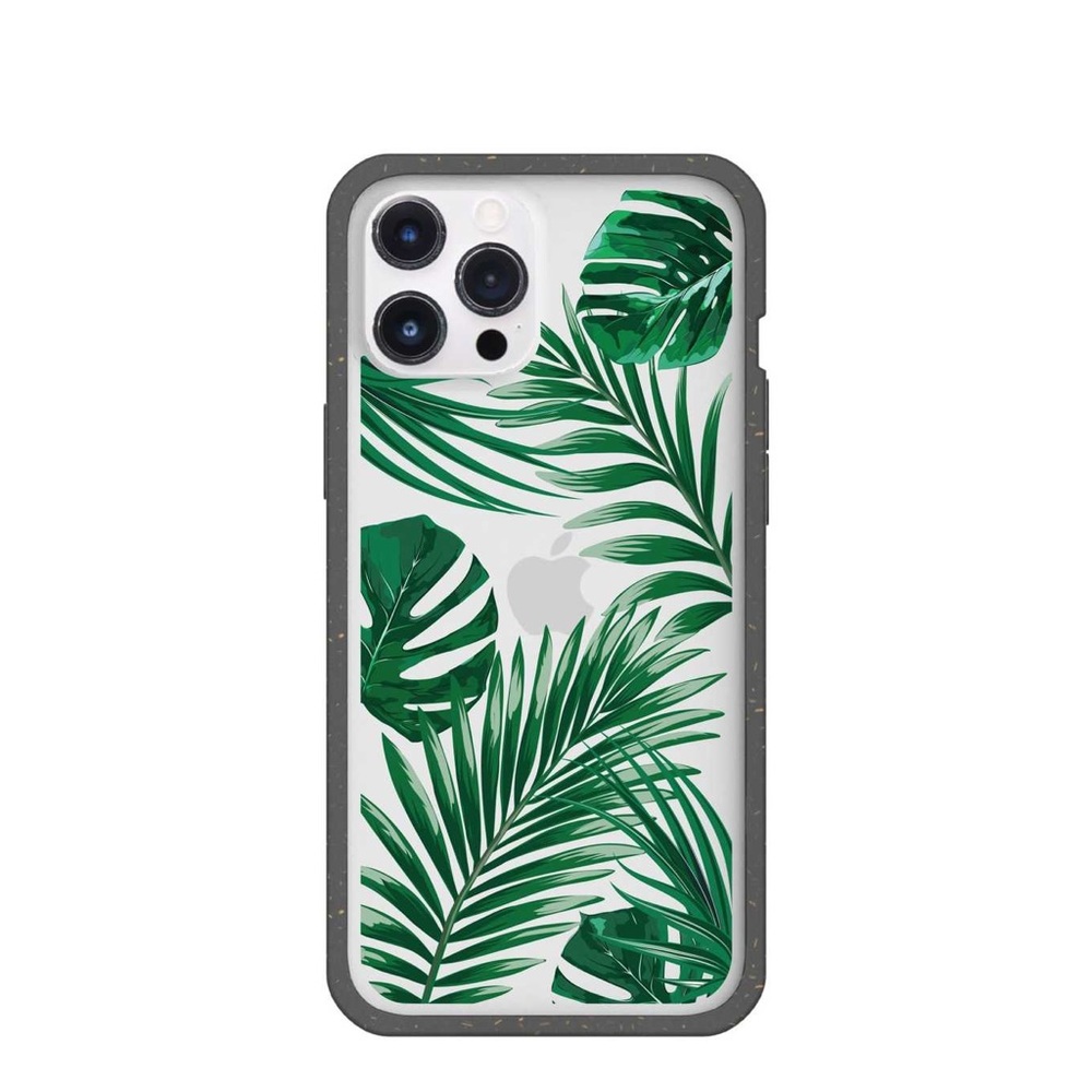 Clear Tropical Leaves iPhone 12 Pro Max Case